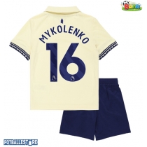Everton Vitaliy Mykolenko #16 Bortedraktsett Barn 2025-26 Kortermet (+ Korte bukser)